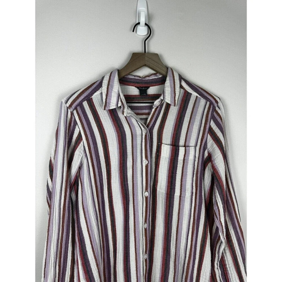 Eddie Bauer Carry On Long Sleeve Button Down Shirt Women’s Medium - Picture 2 of 8